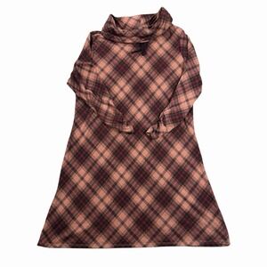 Robert Louis Plaid Cowl Neck Dress‎ Women's Large
